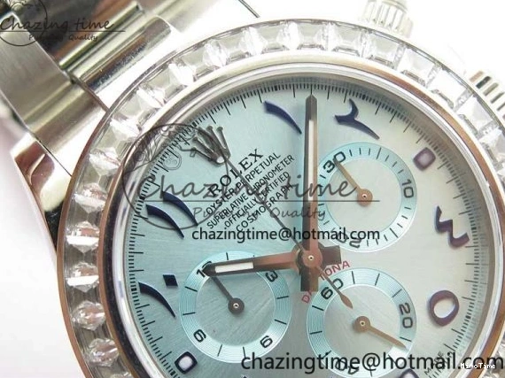MiroTime 0423 Thermal Daytona 116506 Middle East Edition Bp Maker Best Edition Ice Blue Blue Arabic Dial Diam Bezel On SS Bracelet A 2895